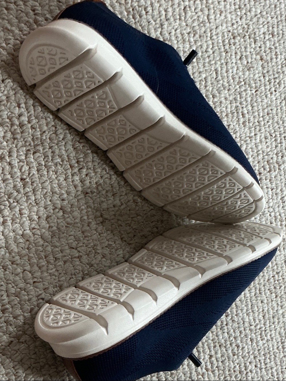 Men's Knit Navy Derby Shoes with Brown Trim - Picture 4 of 5